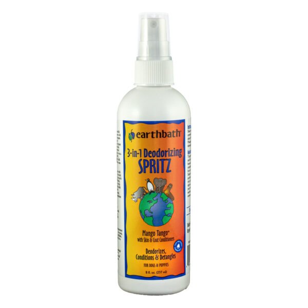 Earthbathâ® 3-In-1 Deodorizing Spritz, Mango Tangoâ® With Skin & Coat Conditioners, Made In Usa, 8 Oz Pump Spray