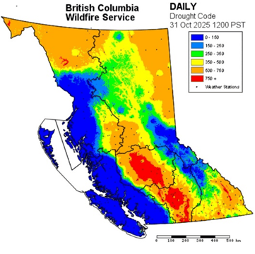 2026 Wildfire Season Forecast PFLA Droughtcode 