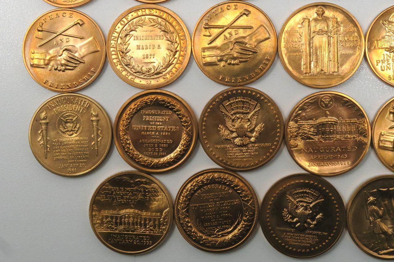 46x Assorted Presidential Series Bronze Medals 30238 - PGS Gold