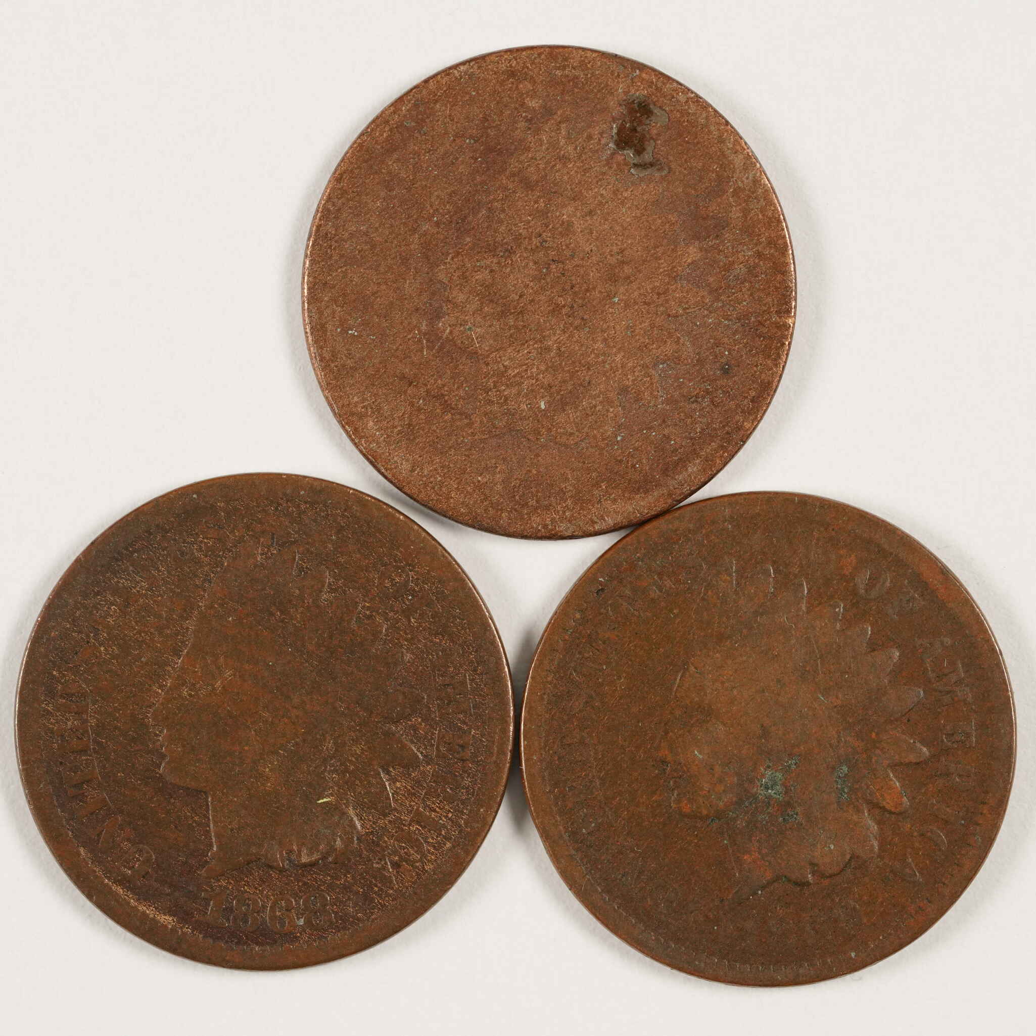 【1月】クロム① 29x 1864Br-1868 Better Date Indian Head Cents 1c IHC 30964 - PGS