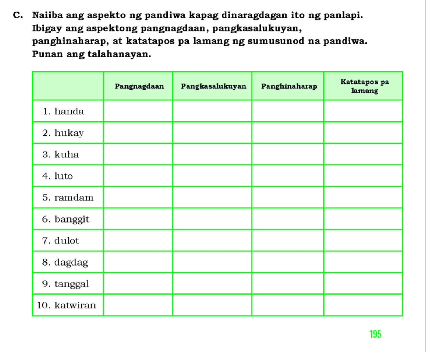 Panghalip Na Panao Worksheet Grade 1
