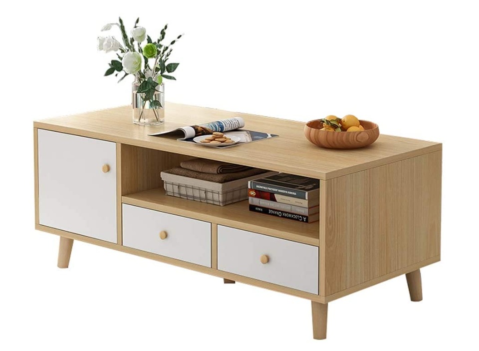 Center Coffee Table For Living Room Tv Stand Wooden Console Table Sofa Side Table 2 Tier With Storage Shelf And 1 Drawer Modern Furniture For Home Office Lazada Ph