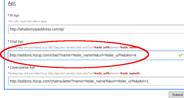 How to change the Chat/Chatroulette