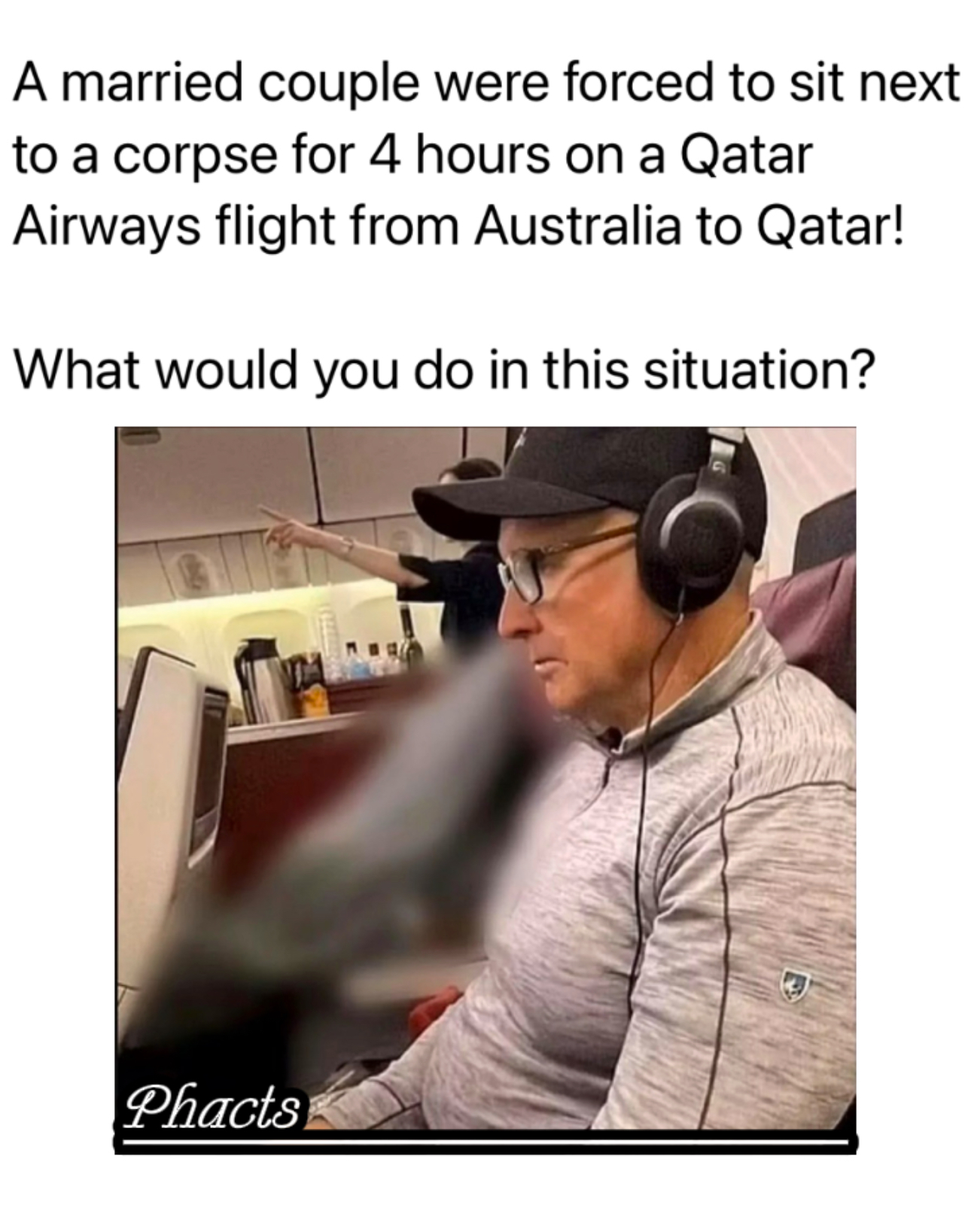 Couple Forced to Sit Next to a Corpse for Hours on Qatar Airways Flight