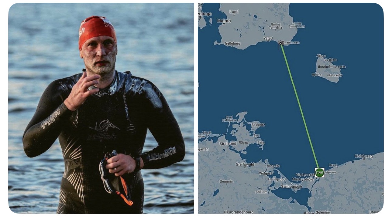 Bartłomiej Kubkowski Becomes First to Swim Baltic Sea Nonstop