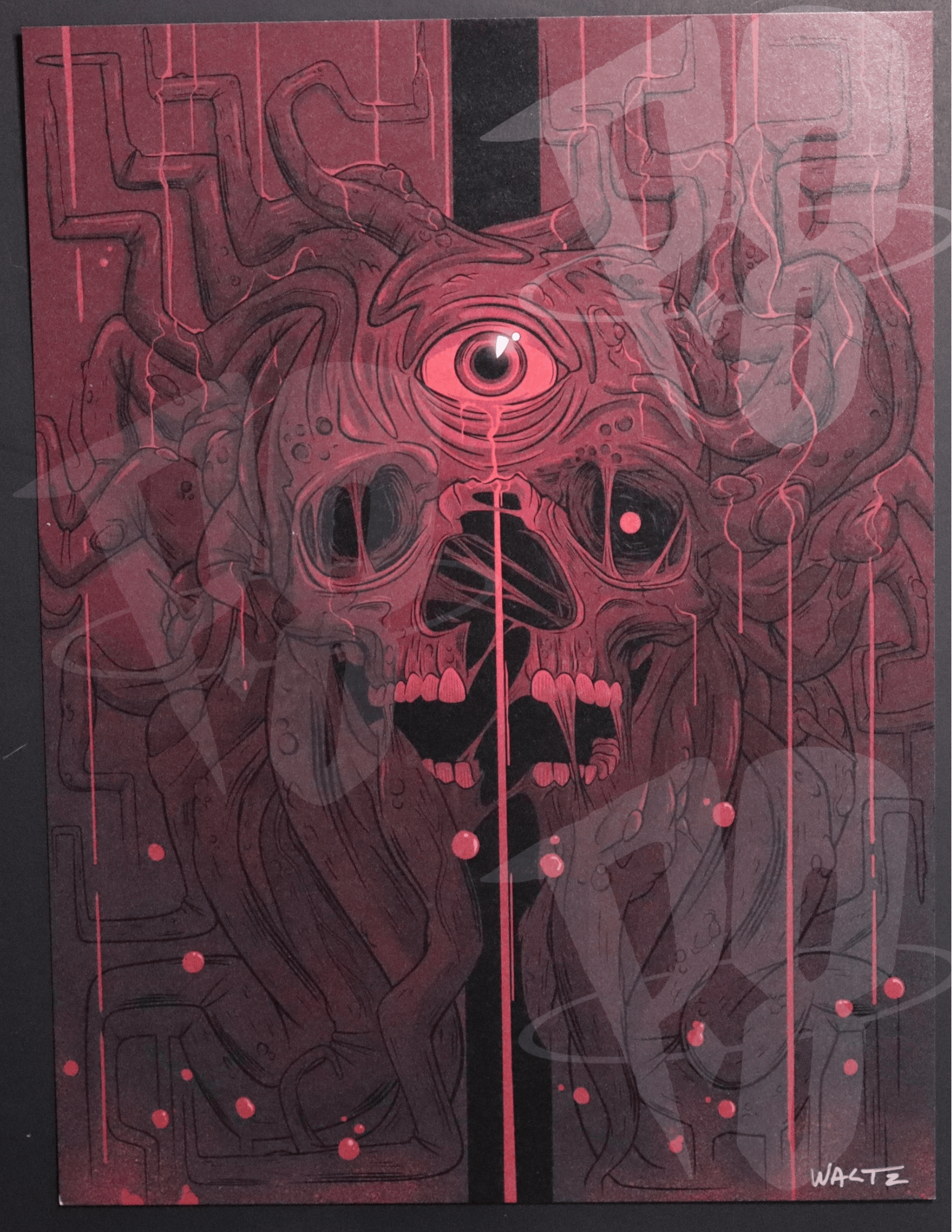 Red Skull Print