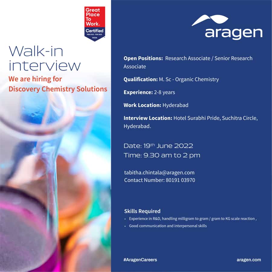 Aragen Life Sciences (GVK Bio) - Walk-In Drive on Discovery Chemistry ...