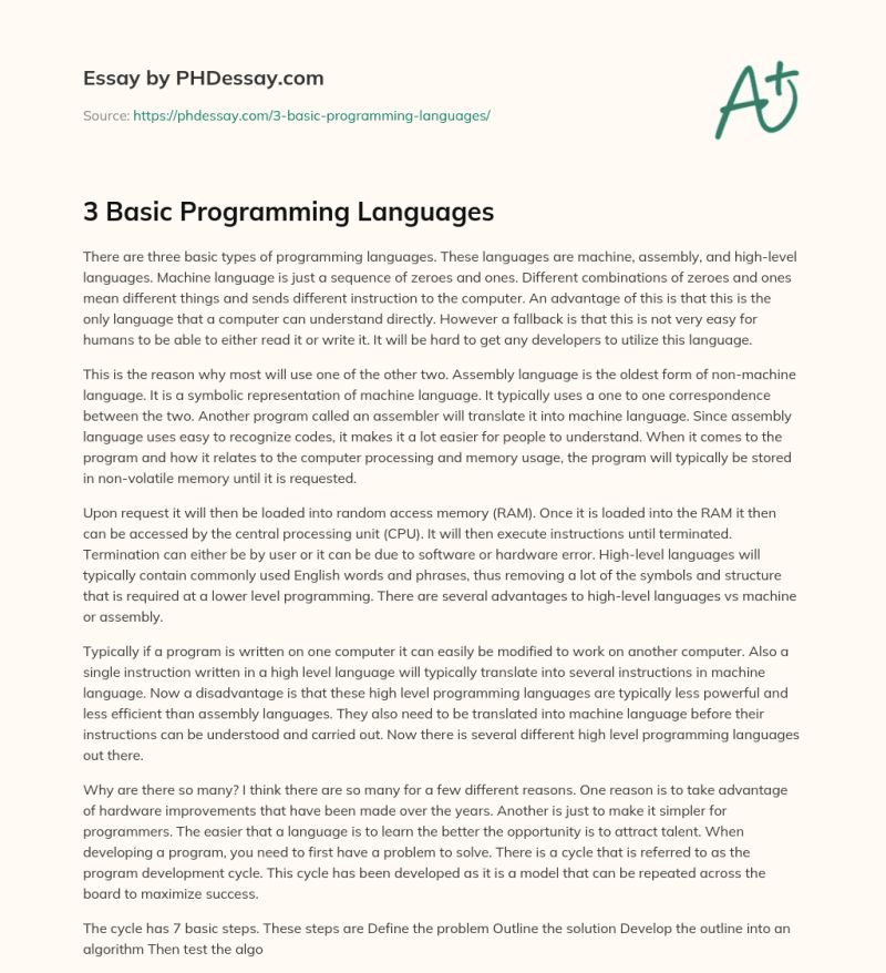 Exploring Programming Languages Essay Example Topics And Well Written - Ultra HD 8K Minimal Pictures | Free Download