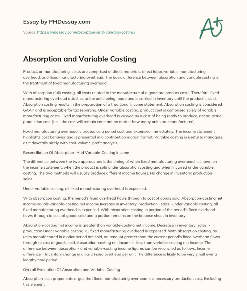 Absorption Variable Costing Problems - Premium Nature Wallpaper Gallery - Full HD