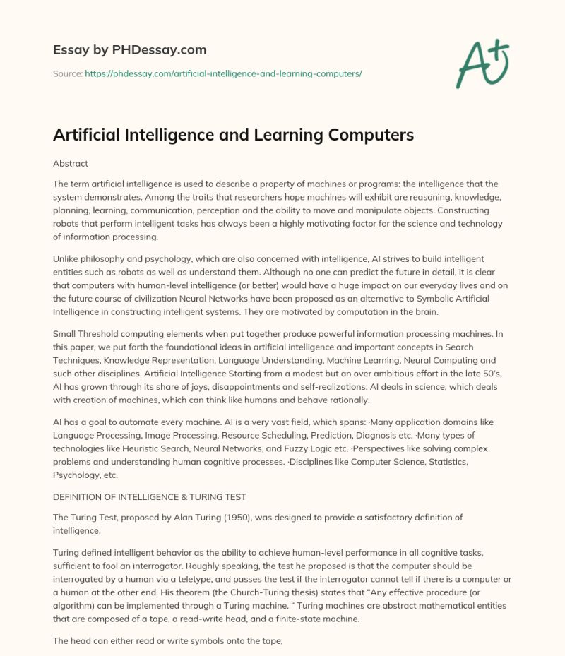 Computer Intelligence Testing With Human Tests Free Essay Example - Gorgeous Desktop Abstract Backgrounds | Free Download