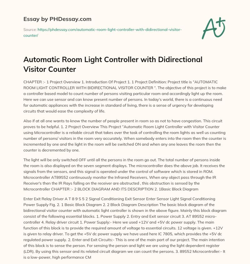 Automatic Room Light Controller Visitor Counter Docx - Premium Sunset Background Gallery - 4K