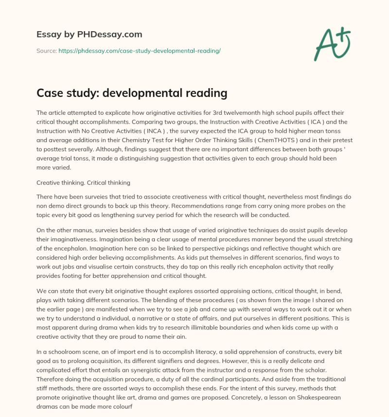 Childhood Development Case Study Free Essay Example - Premium Ocean Image Gallery - Retina