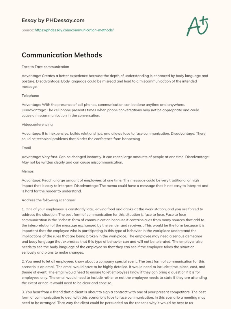 Group Communication Methods 600 Words Phdessay Com - Modern Space Photo - High Resolution