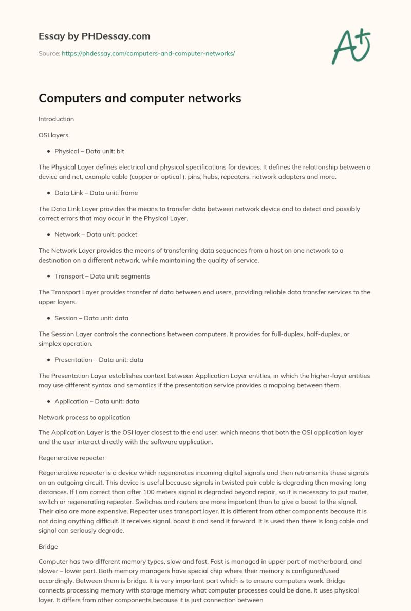 Computer Network Essay Example Phdessay Com - City Art Collection - 4K Quality