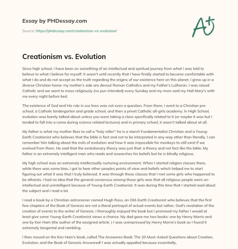 Evolution Vs Creationism Essay Ppt - Amazing Nature Illustration - Desktop