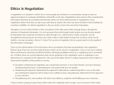 Ethics In Negotiation Phdessay