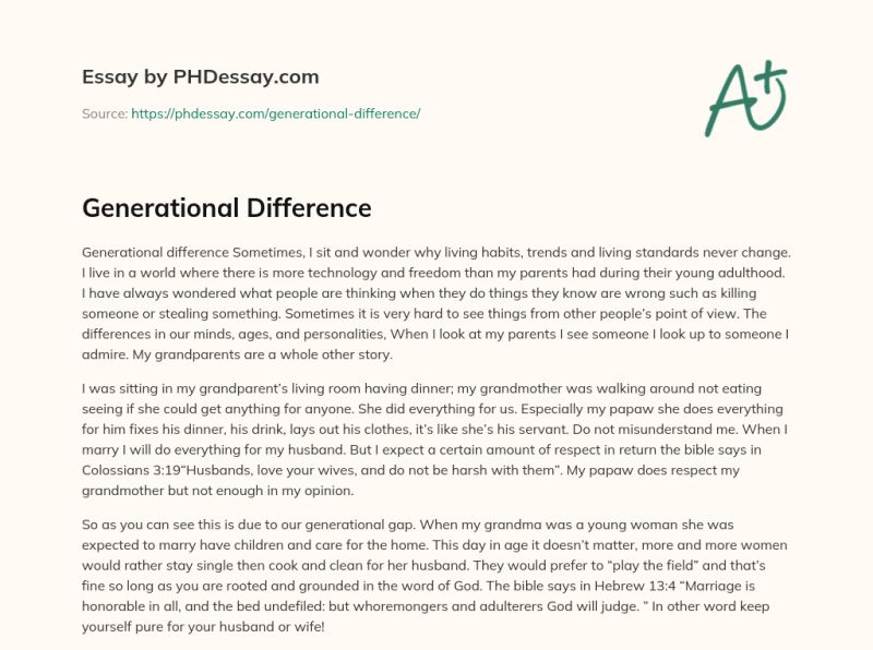 Generational Differences Essay Example Studyhippo Com - Best Vintage Designs in 4K