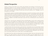 Global Perspective 600 Words Phdessay