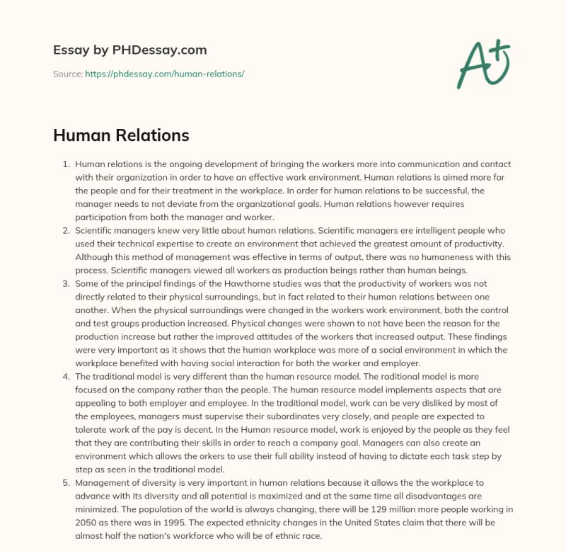 Human Relations Movement Free Essay Example - Vintage Texture Collection - Mobile Quality