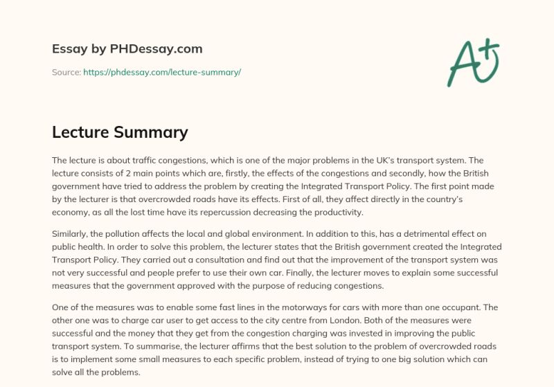 Lecture Summary - Classic Mountain Photo - Mobile