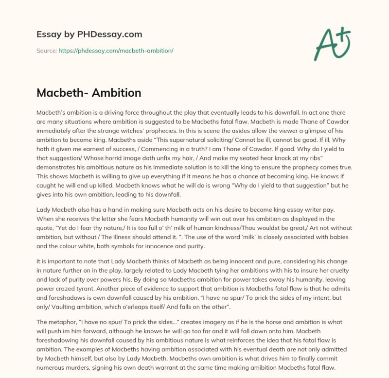 Macbeth Ambition Essay Pdf - Best Abstract Pictures in Full HD