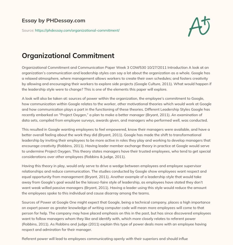 Organizational Commitment Phdessay Com - Gradient Image Collection - High Resolution Quality