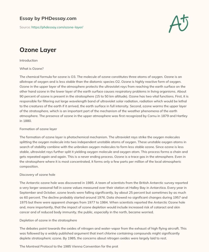 Essay On Ozone Layer Pdf - Nature Images - Premium 4K Collection