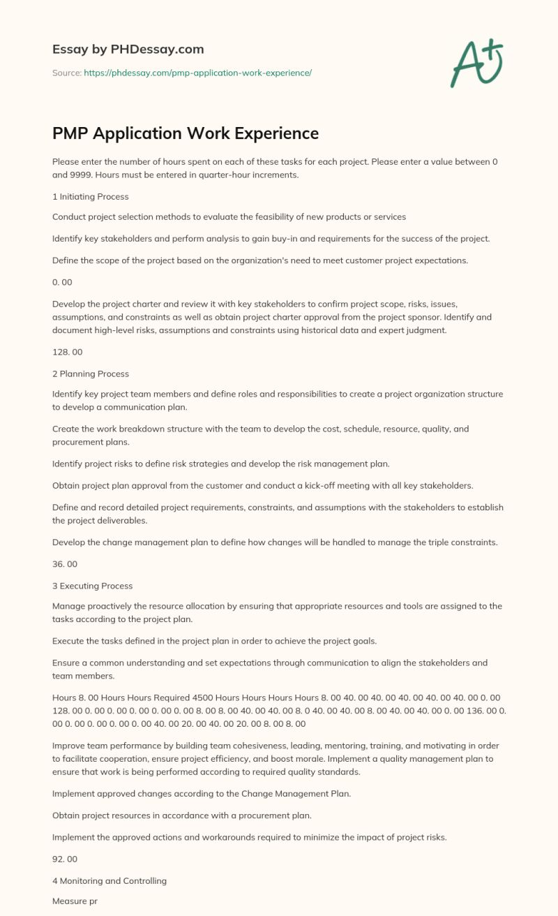 Pmp Application Work Experience Pdf - Best City Illustrations in High Resolution