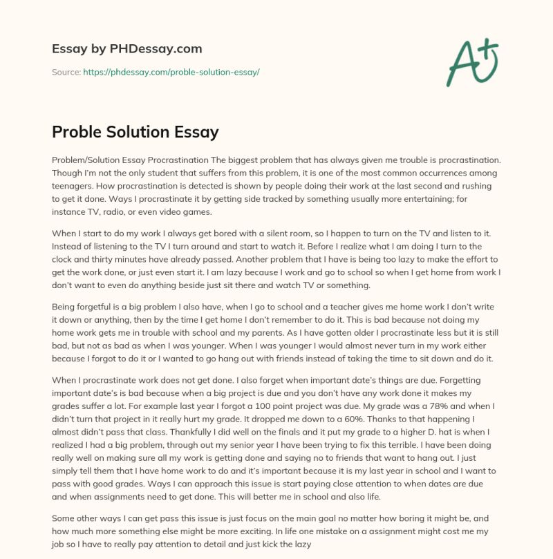 Problem Solution Essay Example Phdessay Com - Vintage Picture Collection - 4K Quality