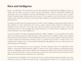 Race And Intelligence Phdessay