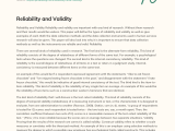 Reliability And Validity Phdessay