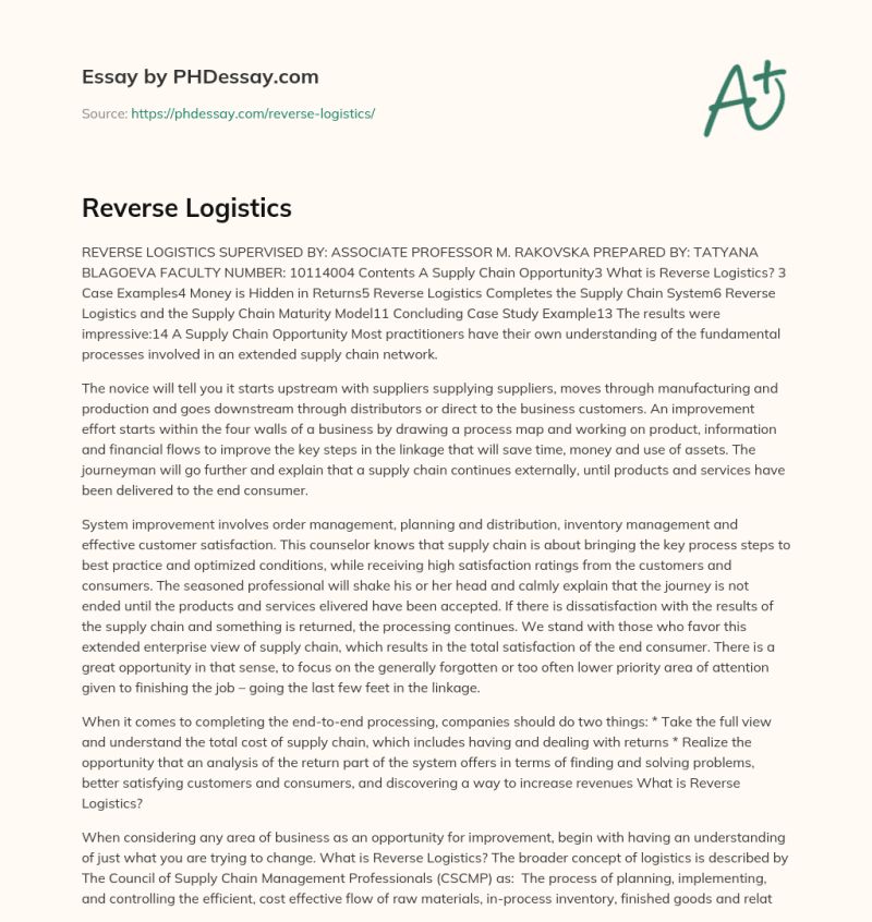 The Reverse Logistics In E Commerce Free Essay Example - Download Amazing Minimal Wallpaper | Desktop