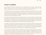 Visual Vs Auditory Phdessay