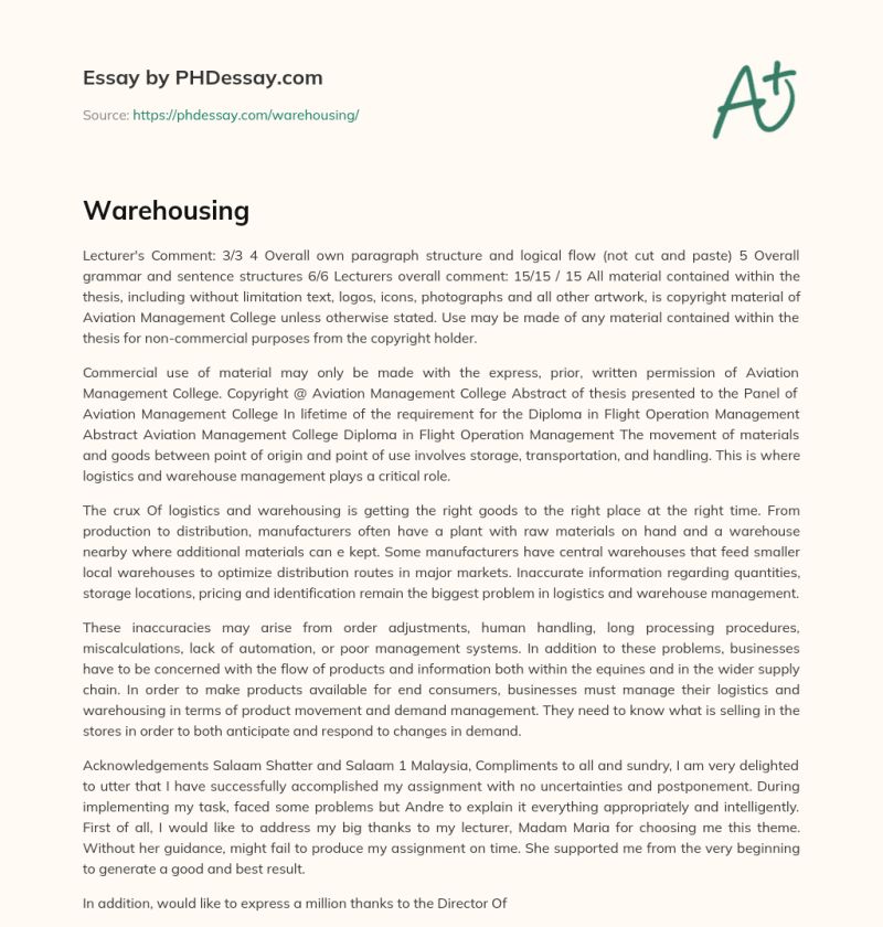Warehousing And Logistics Essay Example Studyhippo Com - Desktop Landscape Images for Desktop