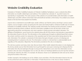 Website Credibility Evaluation Phdessay
