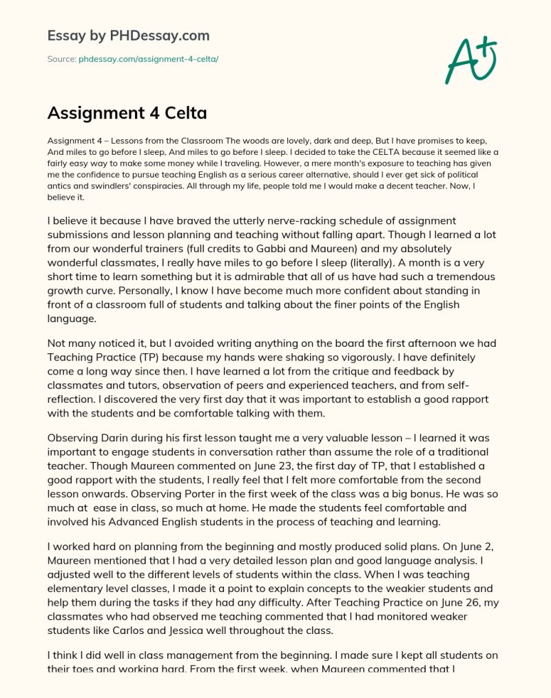 Celta Assignment 1 Essay Example 300 Words Phdessay Com - Light Images - Ultra HD Mobile Collection