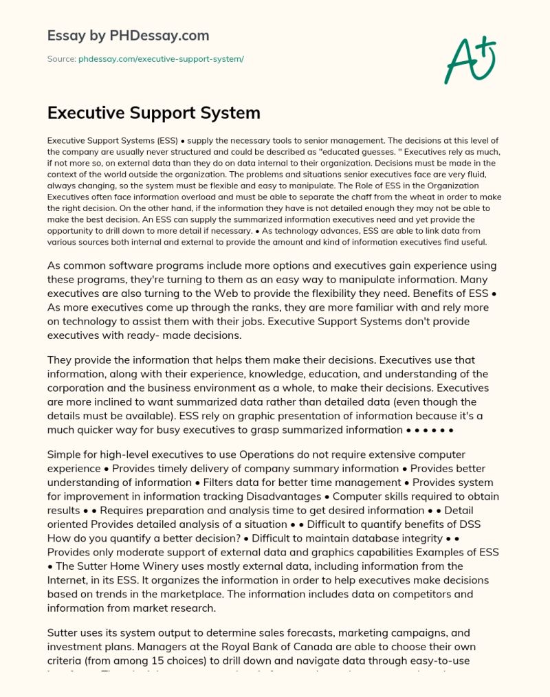 Pdf Executive Support System - High Quality Landscape Art - Desktop