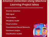 Emotion Detection Using Machine Learning Topics
