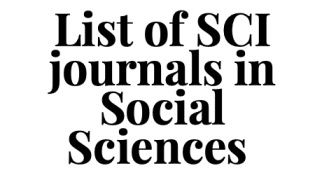 SCI journals social sciences