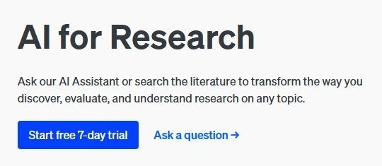 Scite AI to analyze the literature