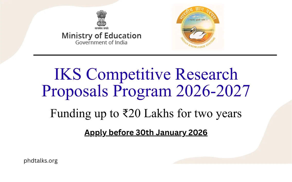 IKS Competitive Research Proposals Program 2026-2027