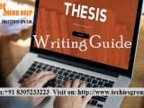 Thesis Writing Guide Services Techieshubhdeep It Solutions Pvt Lmt