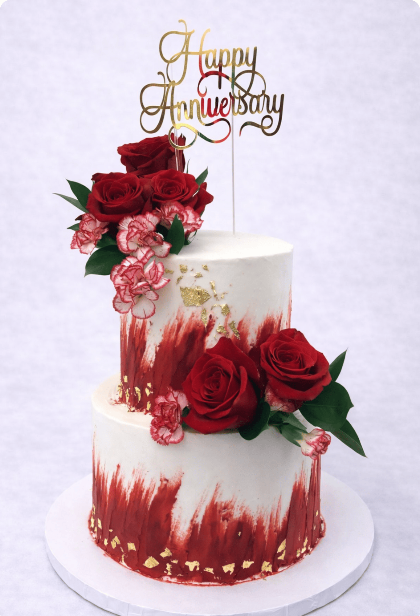 Romantic anniversary cake by Pheystry