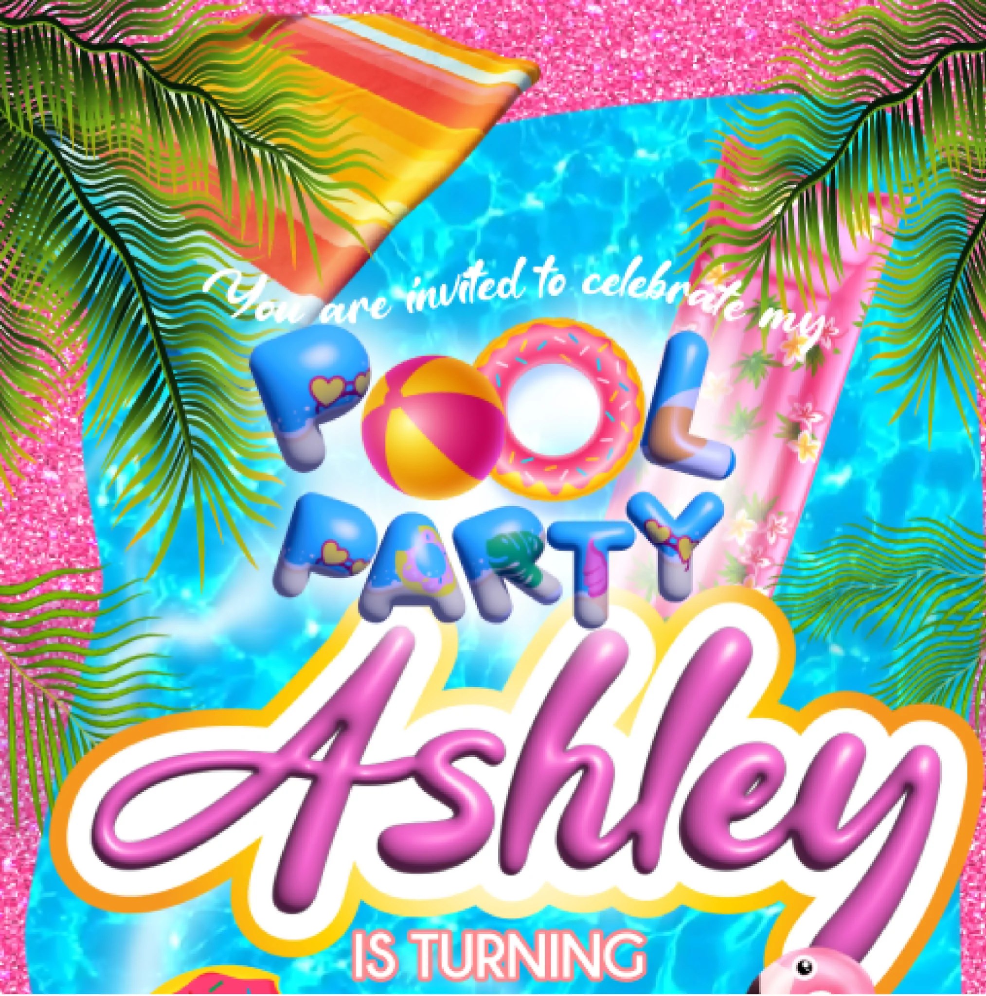 Pool Party Animated Birthday Video Invitation Phigraphic
