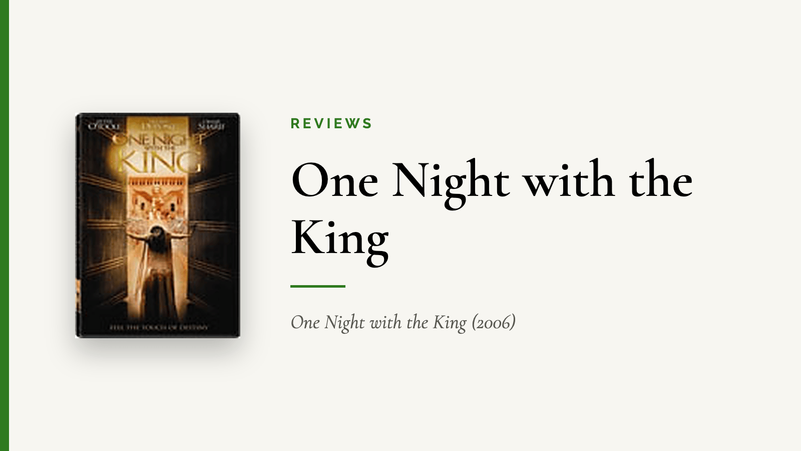 One Night with the King — One Night with the King (2006)