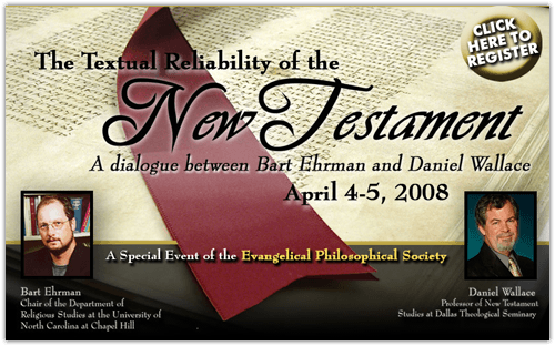 Wallace vs. Ehrman on the Textual Reliability of the New Testament