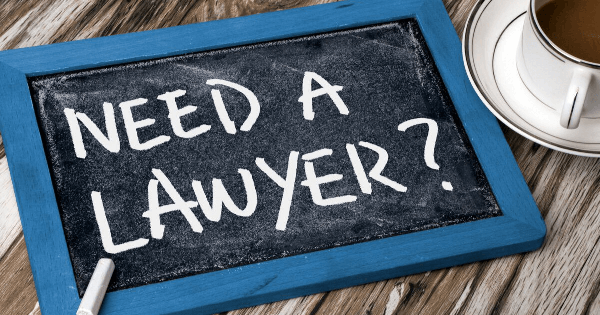 A marketing image for an attorney advertising the slogan "Need a Lawyer?"