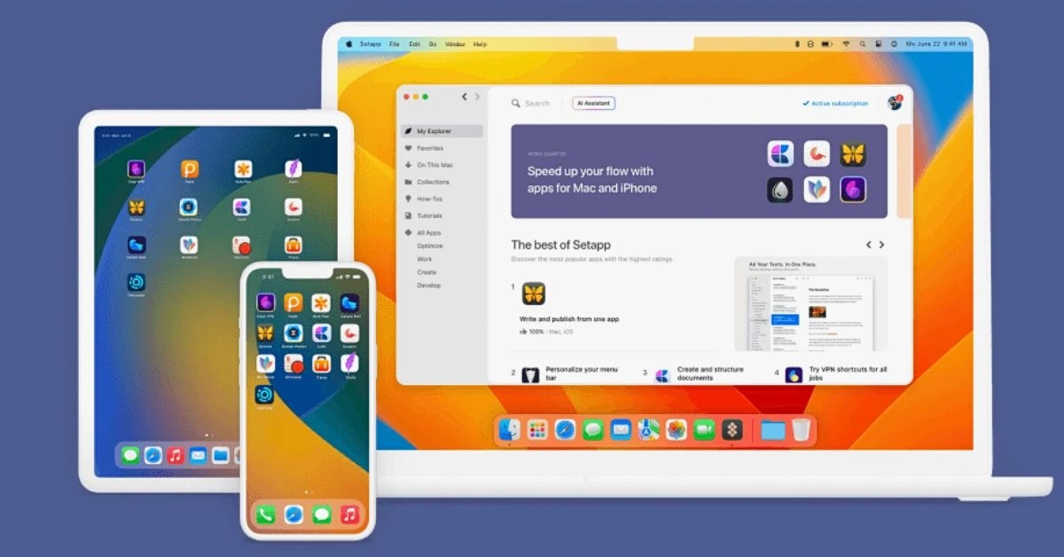 Discover Setapp: a curated suite of 250+ premium Mac and iOS apps for one flat monthly fee with no hidden costs or ads.