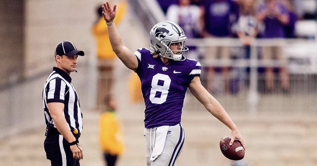 Kansas State and Eagles punter Ty Zentner