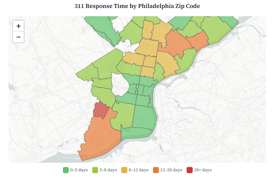 Poor Philadelphia Neighborhoods Wait Twice as Long for 311 Service.